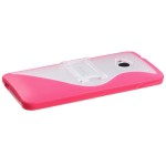 Case Protector HTC One M7 T-Clear Pink w/kickstand (17003447) by www.tiendakimerex.com